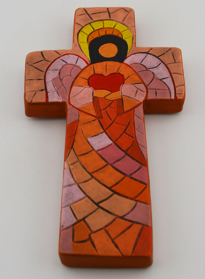 Cruz em Cerâmica Anjo do Amor - 15cm (pic 2)