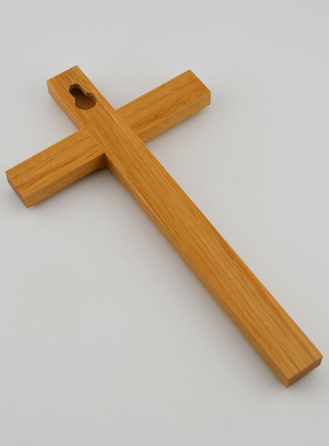 Crucifixo em Carvalho Natural - 18cm (pic 4)