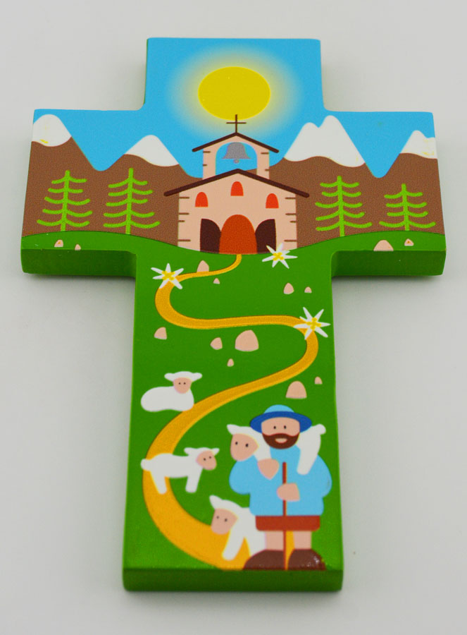 Cruz Infantil em Madeira - Bom Pastor (pic 2)