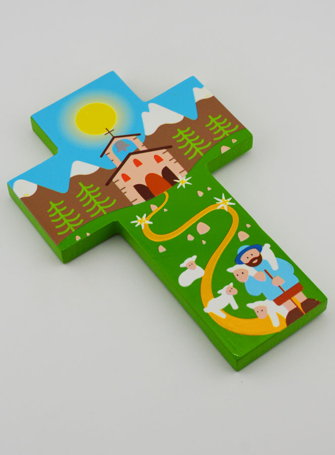 Cruz Infantil em Madeira - Bom Pastor (pic 3)