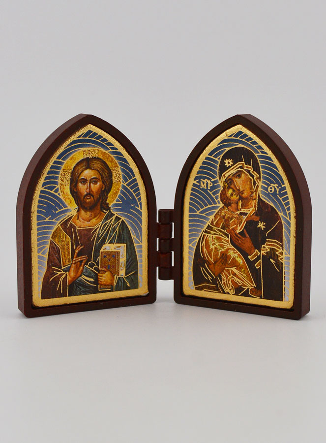 Mini díptico - Cristo Pantocrátor y la Virgen de Vladímir (pic 1)