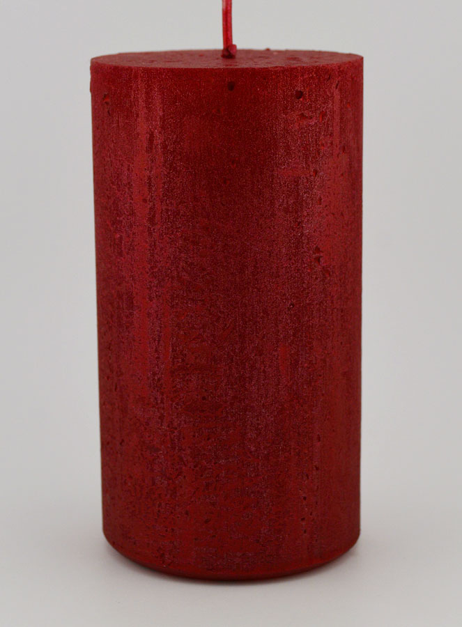 Vela decorativa moderna - Rojo carmín (pic 1)