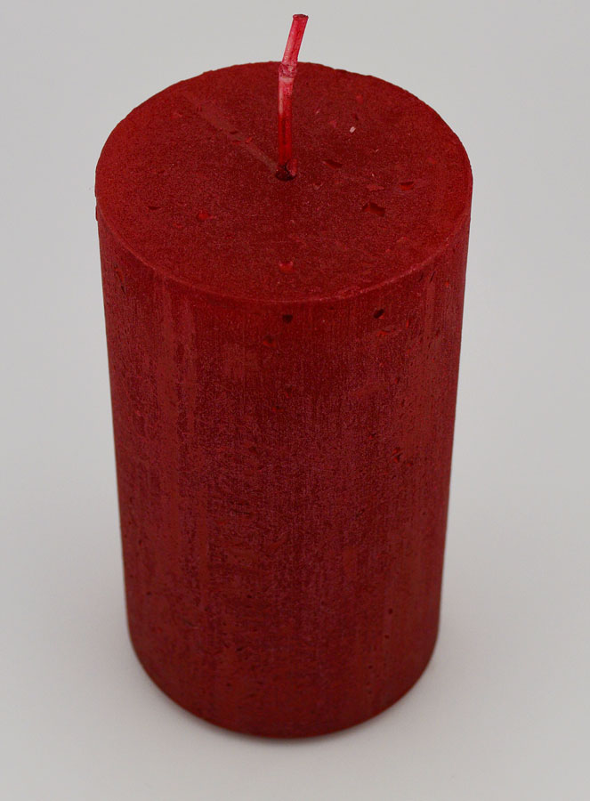 Vela decorativa moderna - Rojo carmín (pic 2)