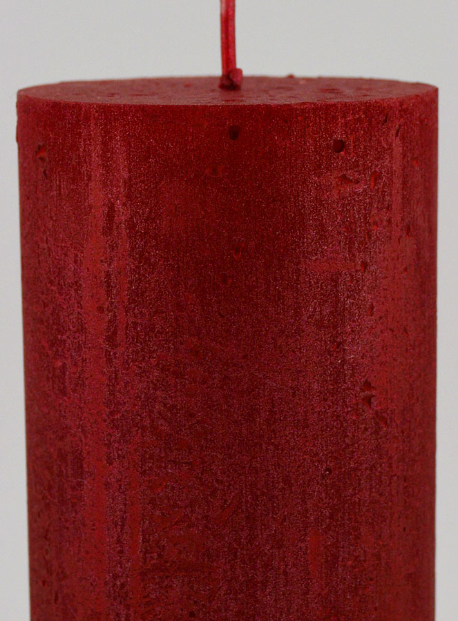Vela decorativa moderna - Rojo carmín (pic 3)
