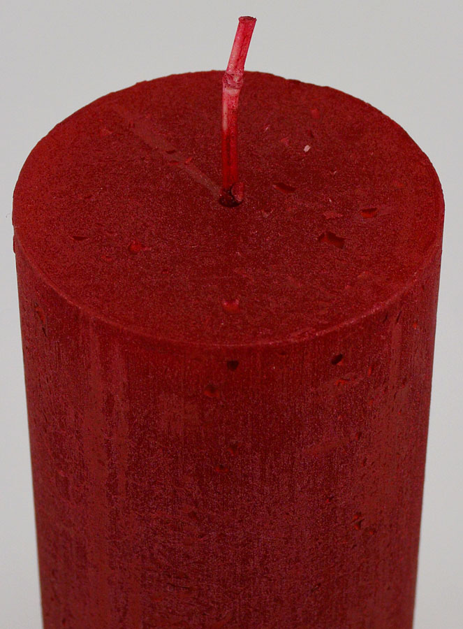 Vela decorativa moderna - Rojo carmín (pic 4)