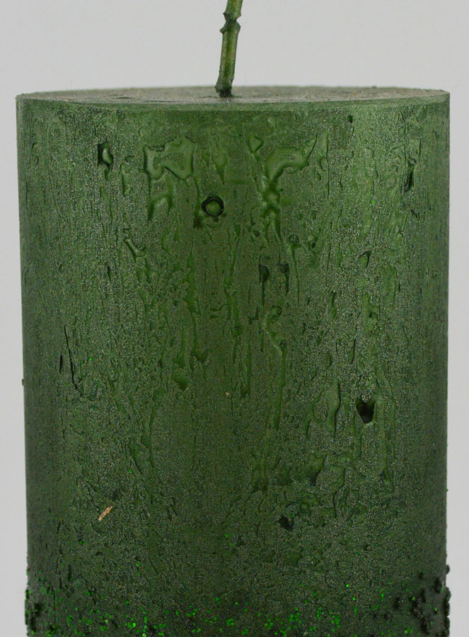 Vela decorativa con efecto pepita - Verde abeto (pic 3)