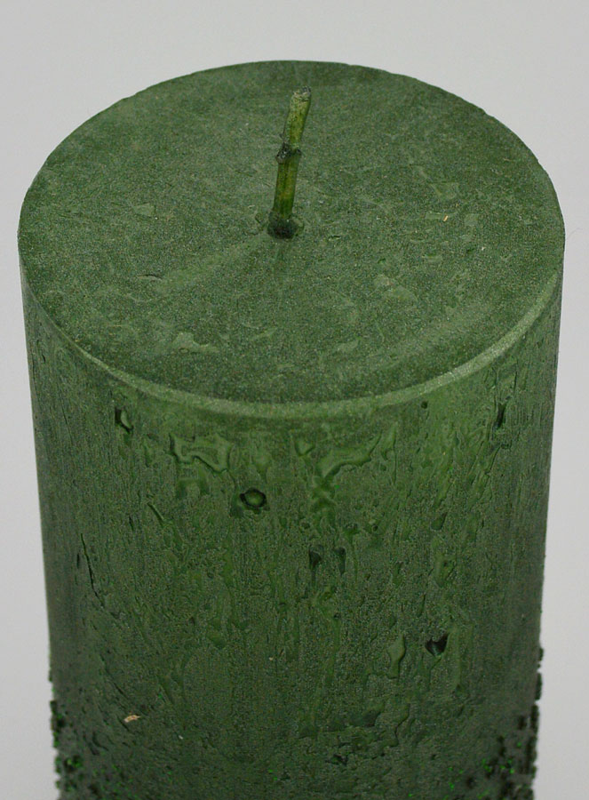 Vela decorativa con efecto pepita - Verde abeto (pic 4)