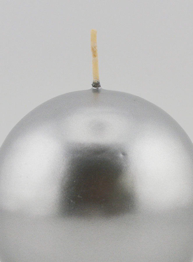Vela de Decoração Redonda 8cm - Prata (pic 3)