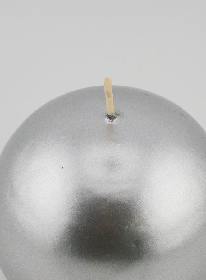 Vela de Decoração Redonda 8cm - Prata (pic 4)