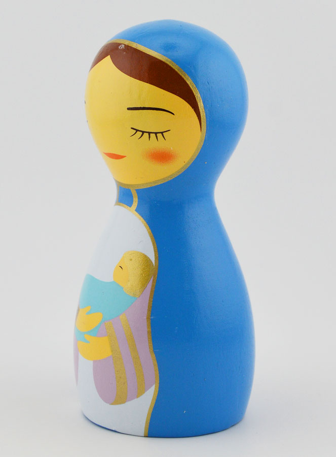Estatueta Virgem com o Menino - 10cm (pic 2)