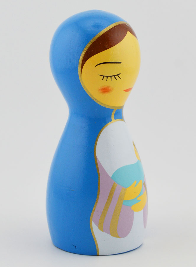 Estatueta Virgem com o Menino - 10cm (pic 3)