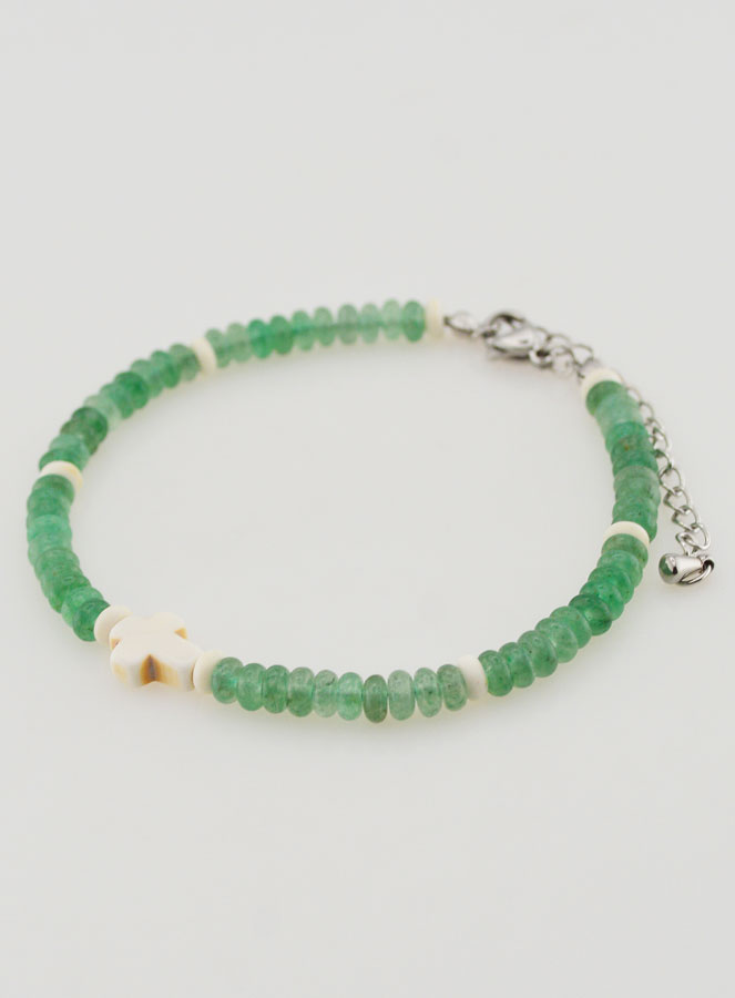 Pulseira Cruz & Pedras Verdes (pic 3)