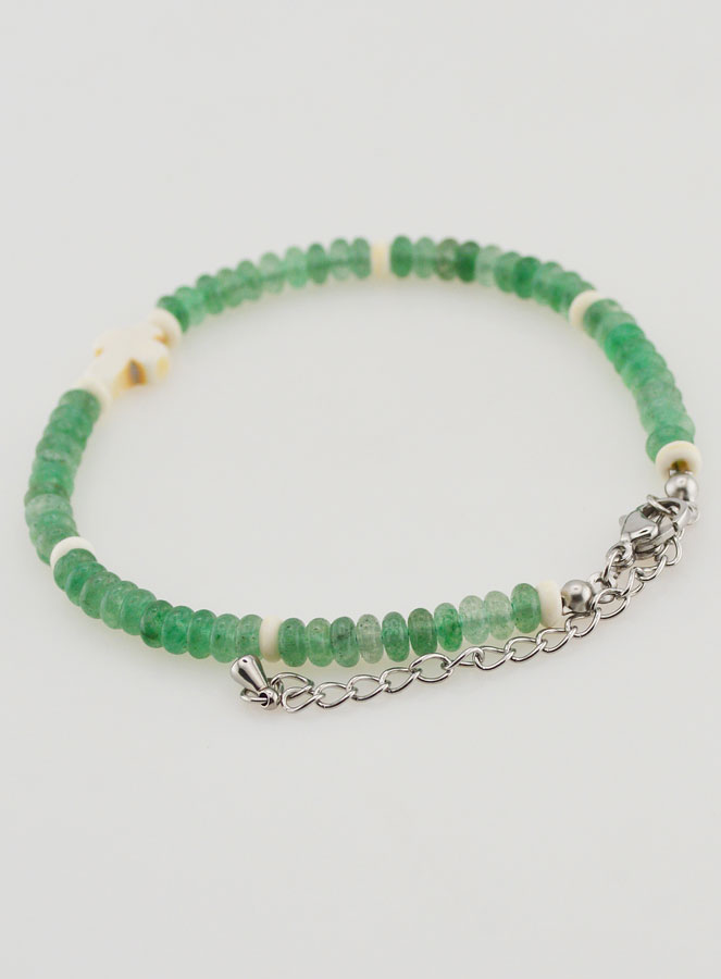 Pulseira Cruz & Pedras Verdes (pic 4)