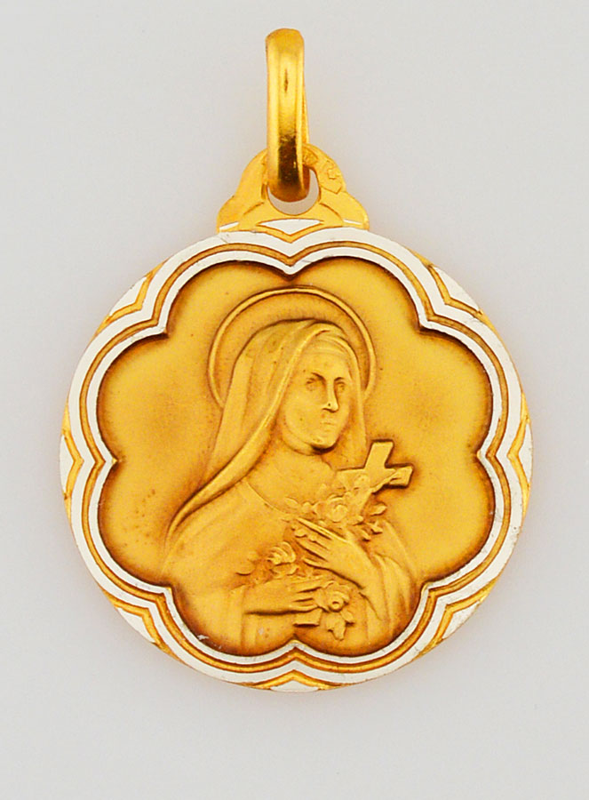 Medalla de Santa Teresita y San Cristóbal (pic 1)