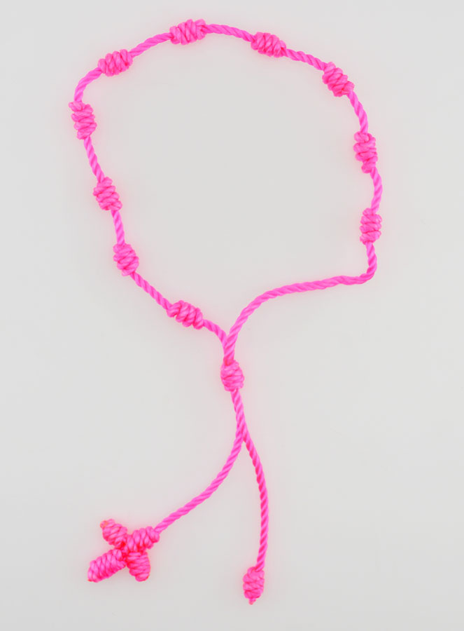 Pulseira Dezena Corda Rosa Fluorescente (pic 1)