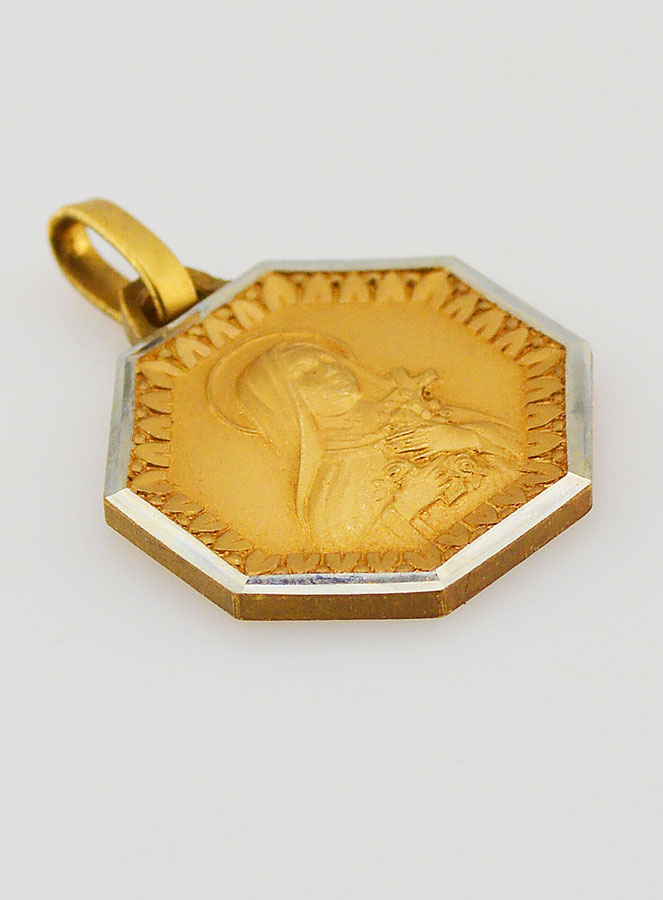 Medalha de Santa Teresinha Banhada a Ouro (pic 3)