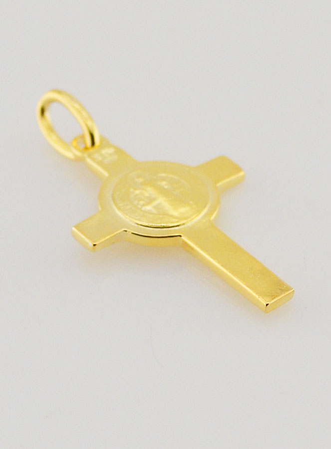 Colgante de cruz de San Benito bañado en oro - San Benito (pic 4)