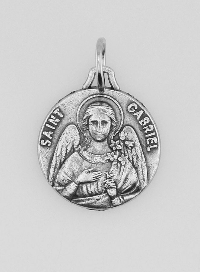 Medalla de San Gabriel Plateado – 14 mm (pic 1)