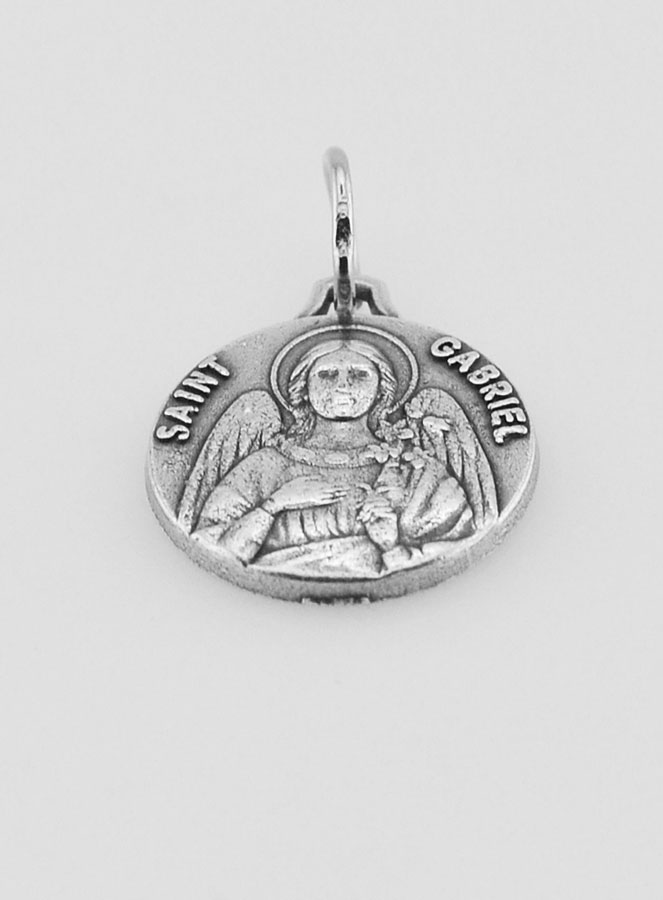 Medalla de San Gabriel Plateado – 14 mm (pic 2)