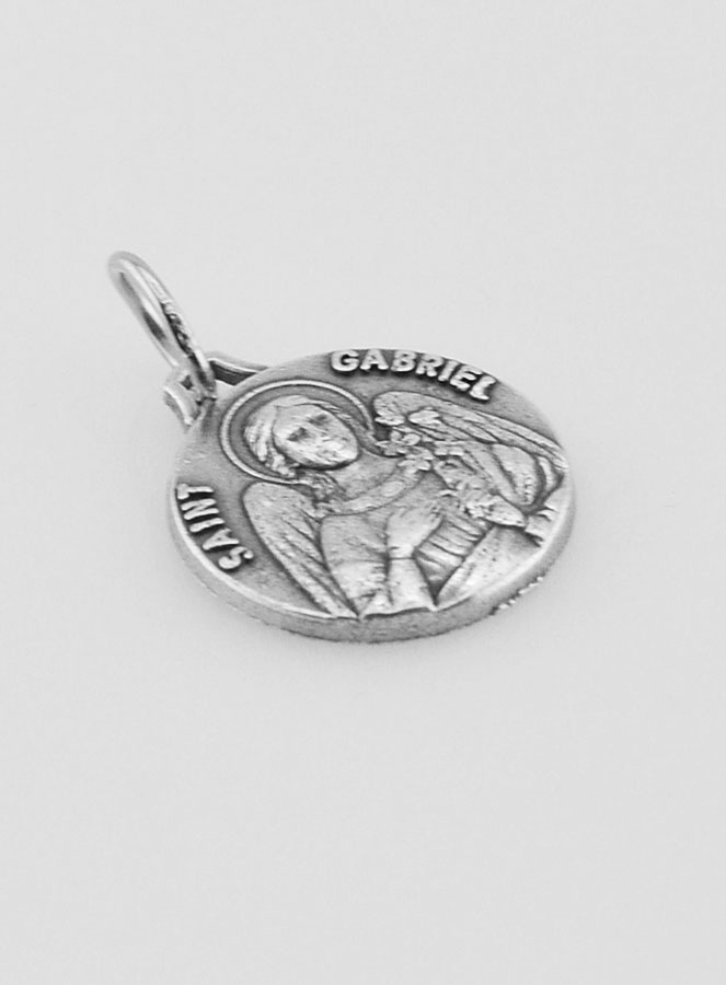 Medalla de San Gabriel Plateado – 14 mm (pic 3)
