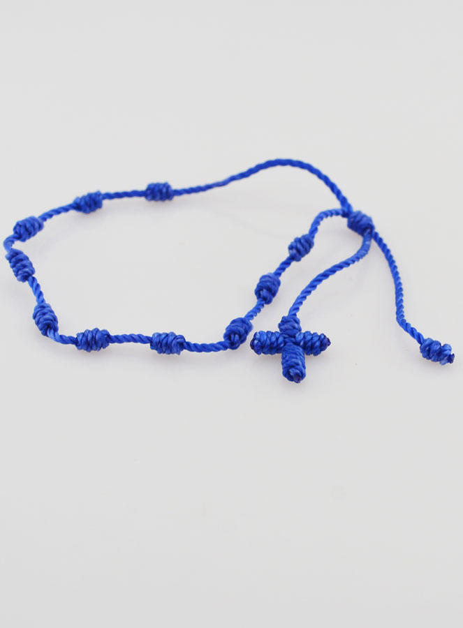 Pulseira Dezena em Corda - Azul (pic 3)
