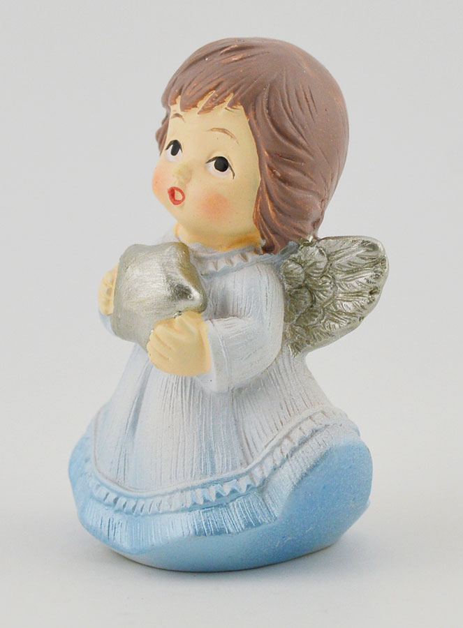 Ángel de Navidad - Azul y plata (pic 2)
