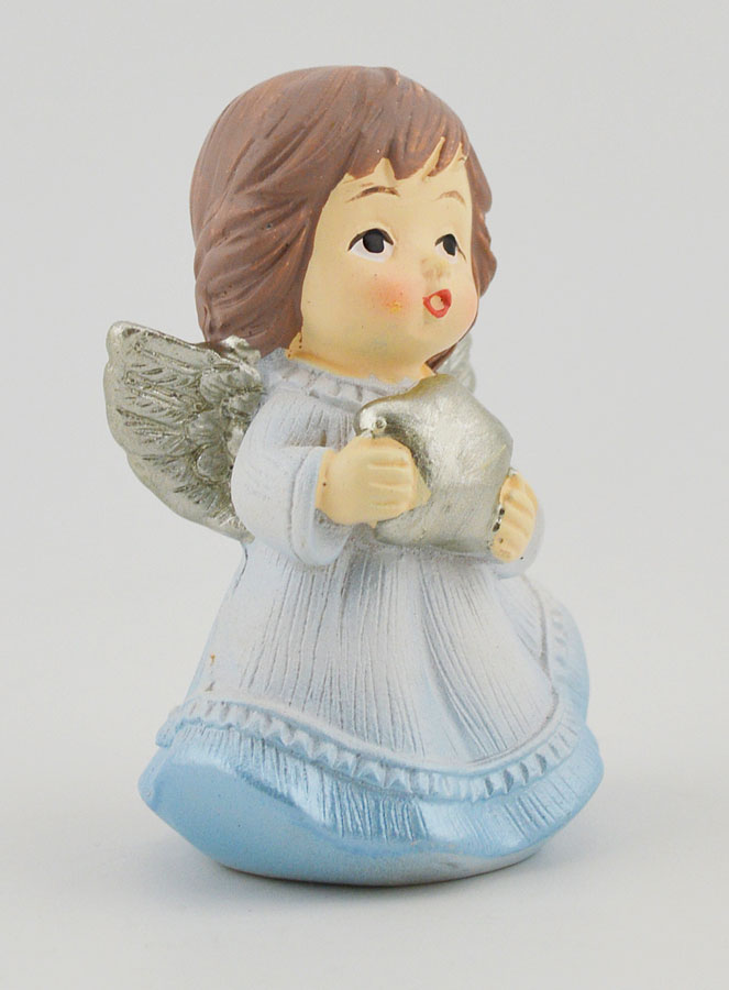 Ángel de Navidad - Azul y plata (pic 3)