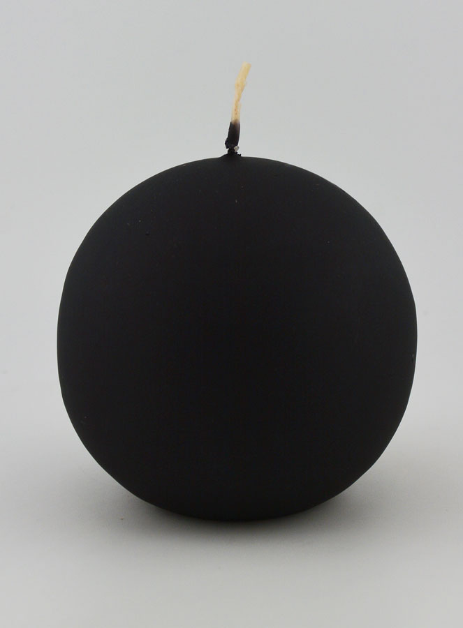 Vela Decorativa Esfera 8cm - Preto Mate (pic 1)