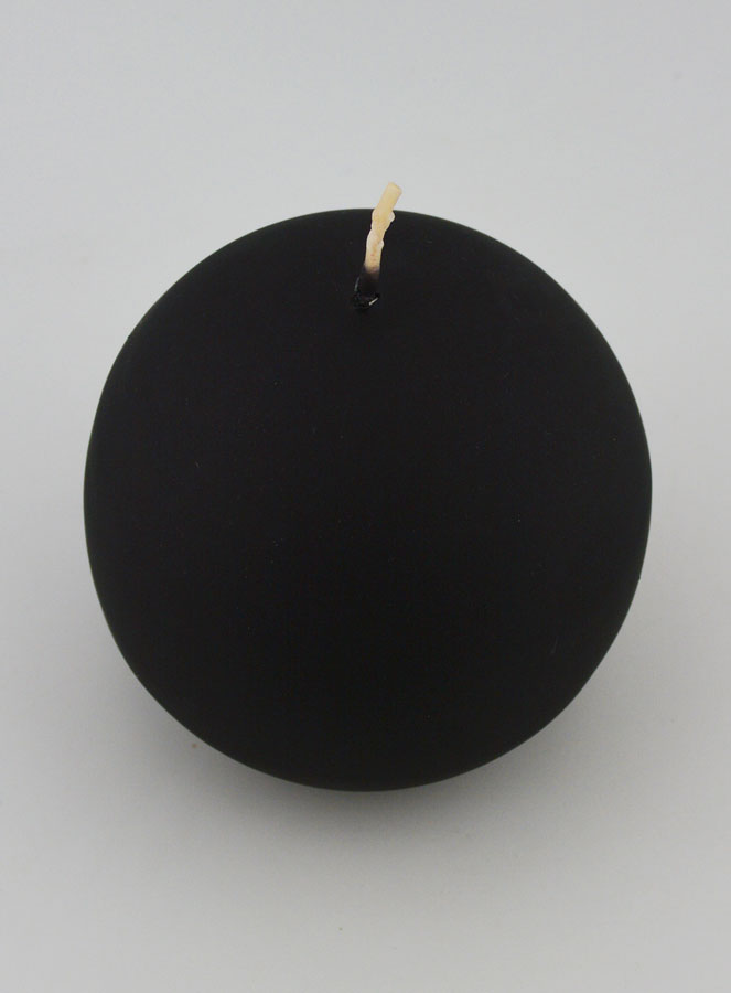 Vela Decorativa Esfera 8cm - Preto Mate (pic 2)