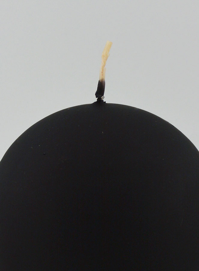 Vela Decorativa Esfera 8cm - Preto Mate (pic 3)