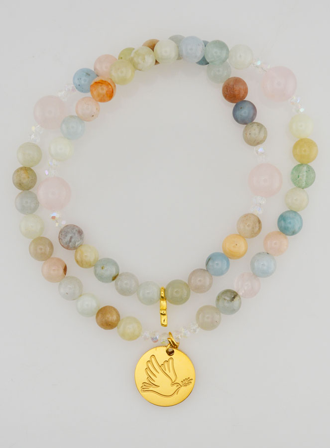 Terço da Paz - Morganite & Quartzo Rosa (pic 1)