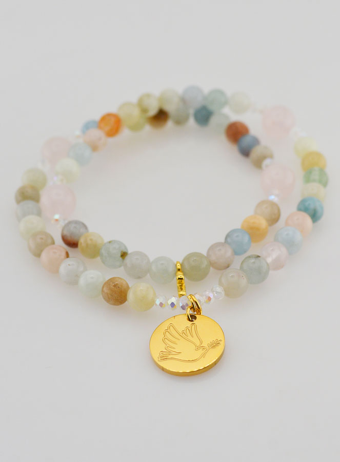 Terço da Paz - Morganite & Quartzo Rosa (pic 2)