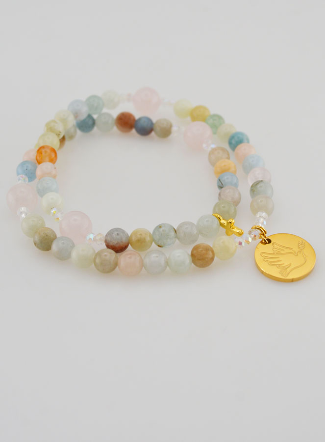 Terço da Paz - Morganite & Quartzo Rosa (pic 3)