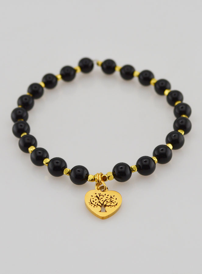 Pulseira Pedra Natural - Turmalina & Árvore da Vida (pic 2)