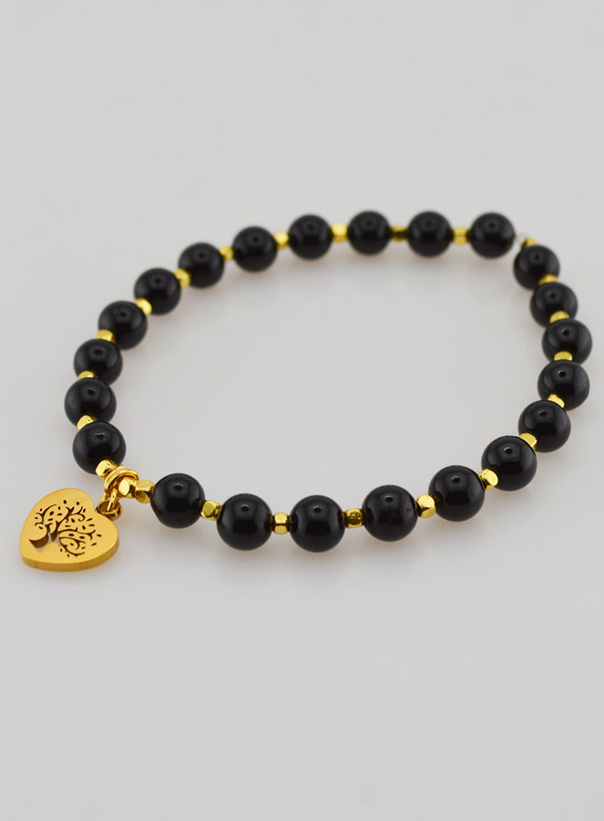 Pulseira Pedra Natural - Turmalina & Árvore da Vida (pic 3)