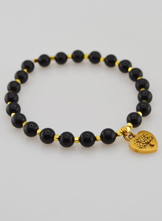 Pulseira Pedra Natural - Turmalina & Árvore da Vida (pic 4)