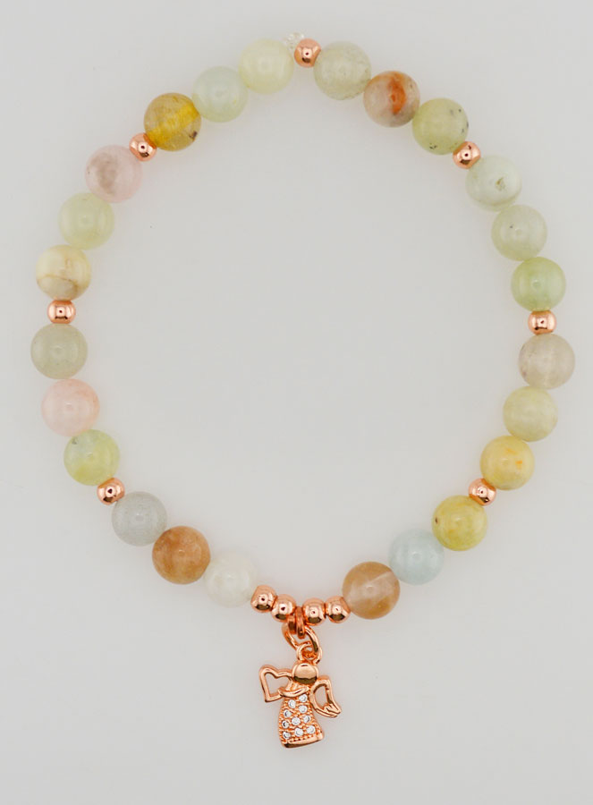 Pulseira Religiosa - Anjo da Guarda & Morganite (pic 1)