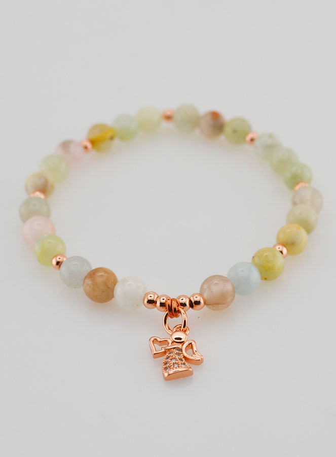 Pulseira Religiosa - Anjo da Guarda & Morganite (pic 2)
