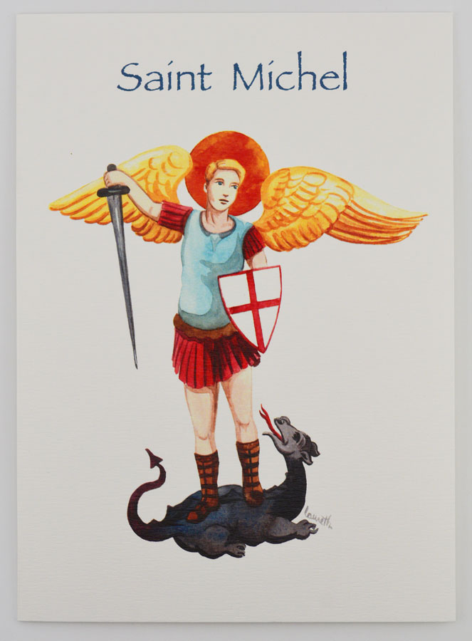 Tarjeta Religiosa Folleto - San Miguel Arcángel (pic 1)