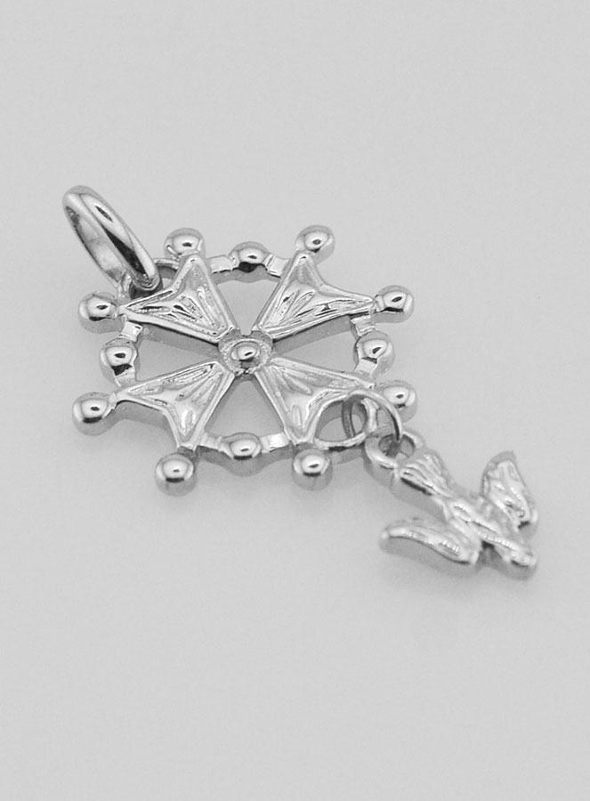 Colgante Cruz Hugonote con el Espíritu Santo - Plata (pic 3)
