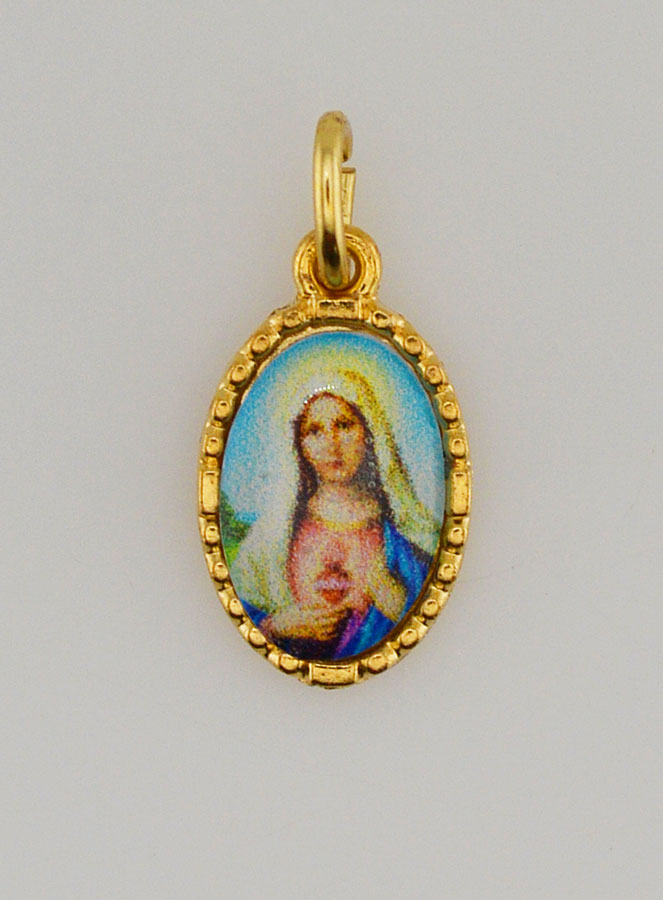 Medalha Borda Torcida 15mm - Sagrado Coração de Maria (pic 1)