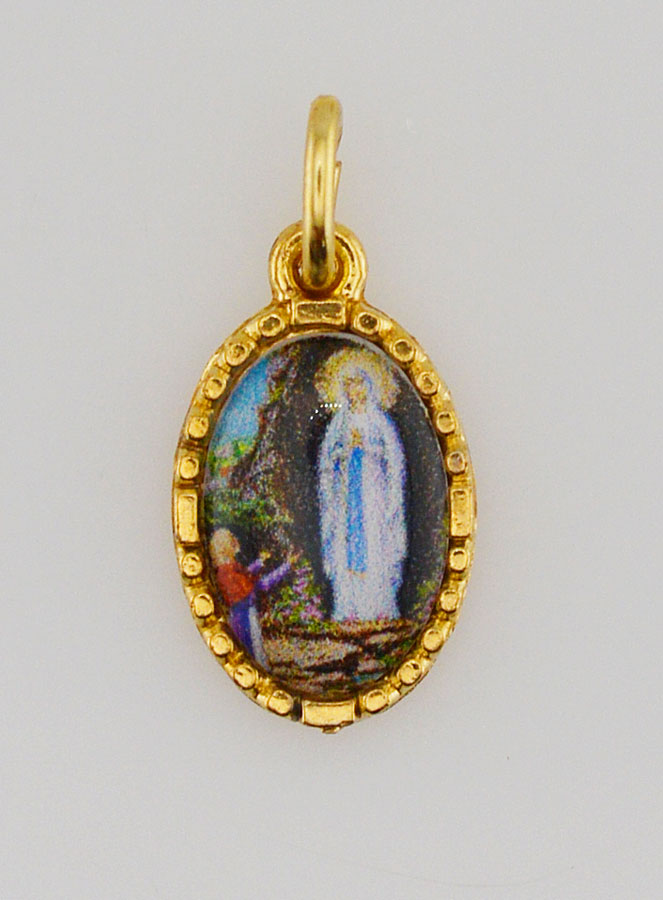 Medalha Borda Torcida 15mm - Nossa Senhora de Lourdes (pic 1)