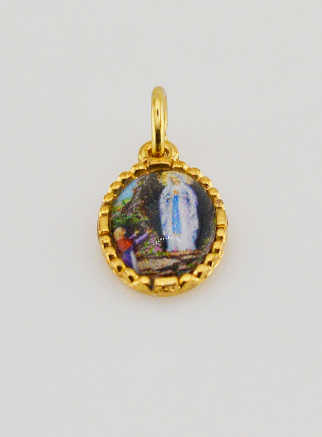 Medalha Borda Torcida 15mm - Nossa Senhora de Lourdes (pic 2)