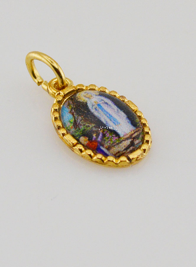 Medalha Borda Torcida 15mm - Nossa Senhora de Lourdes (pic 3)