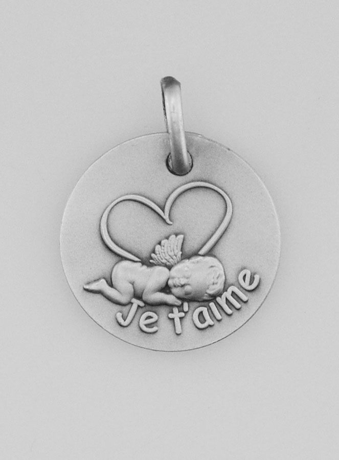 Medalha de Batismo em Prata - Amo-te (pic 1)