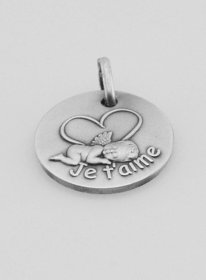 Medalha de Batismo em Prata - Amo-te (pic 2)