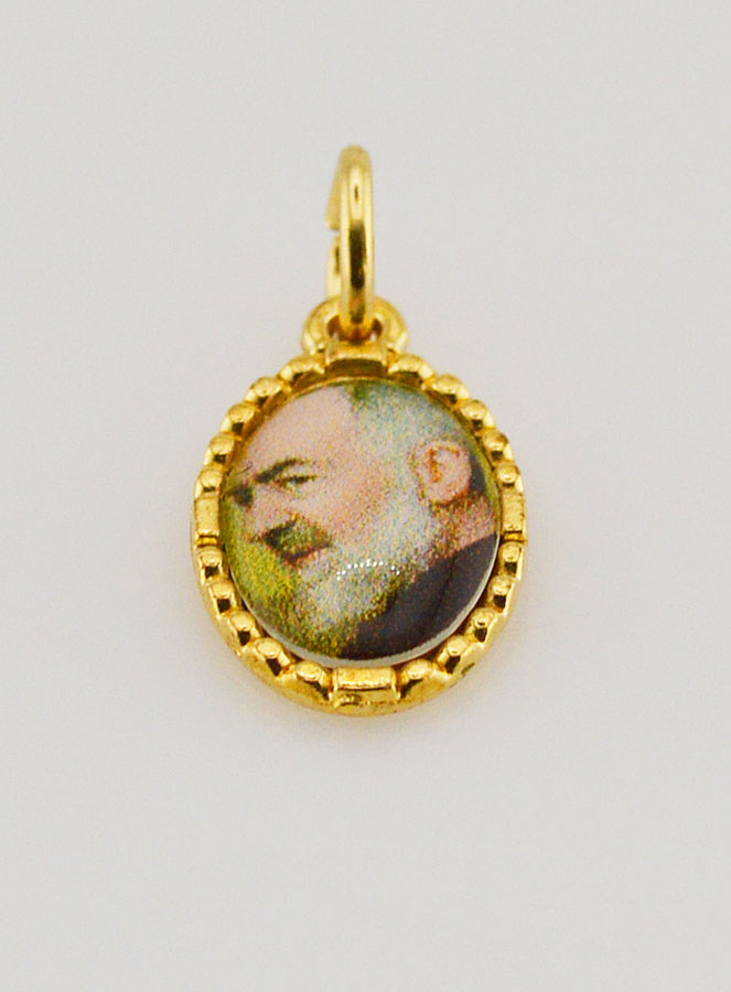 Medalha Borda Torcida 15mm - Padre Pio (pic 2)