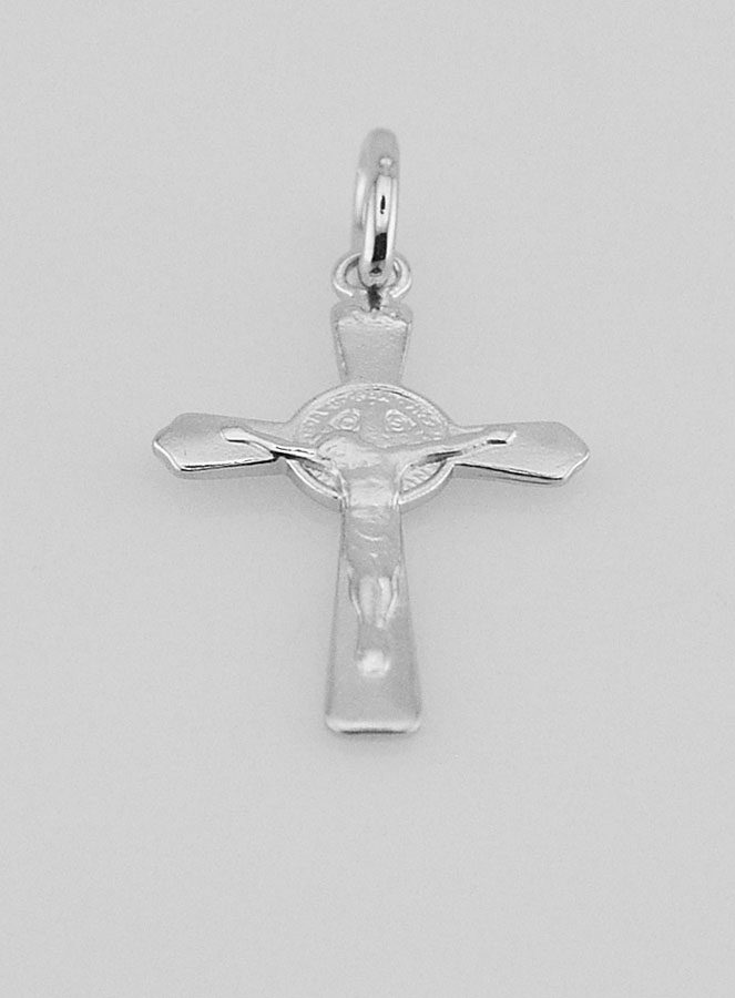 Pingente Cruz de São Bento em Prata - 22mm (pic 2)