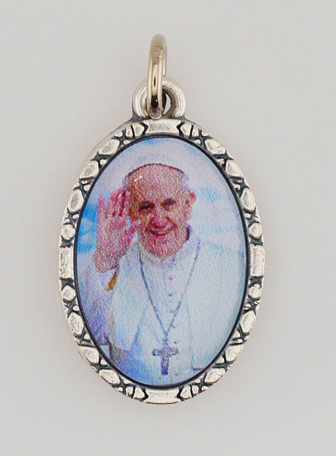 Medalla con borde trenzado de 25 mm - Papa Francisco (pic 1)