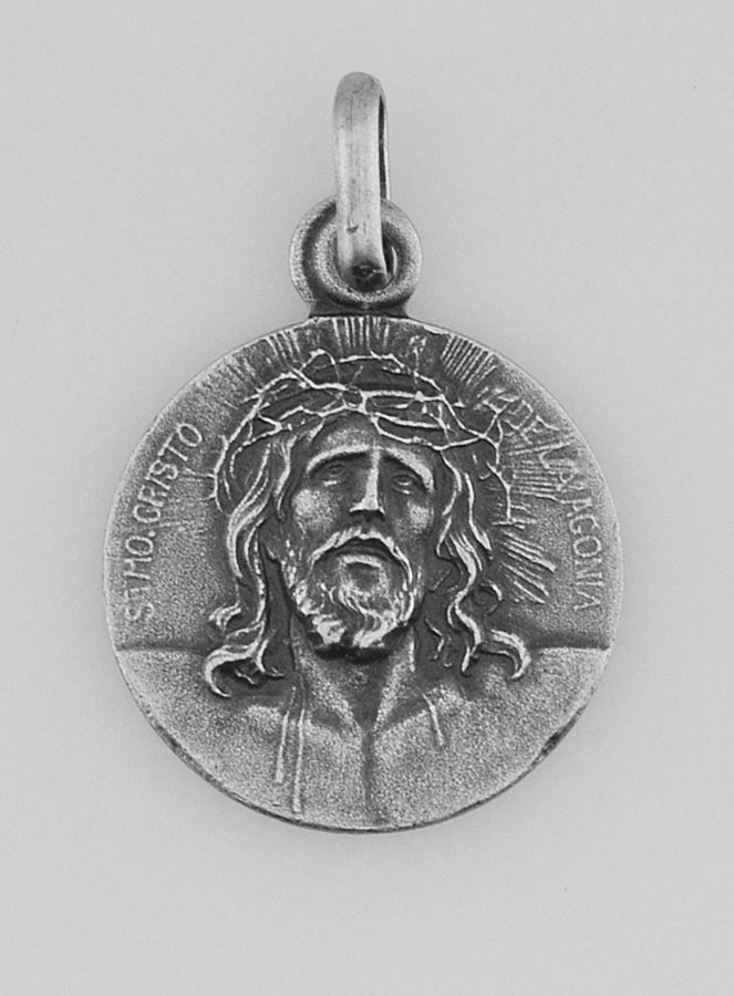 Medalha Santa Face de Cristo em Prata - 17mm (pic 1)